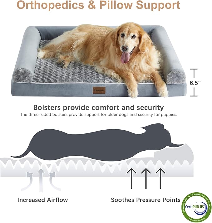 PawHaven™ Orthopedic Sofa Dog Bed